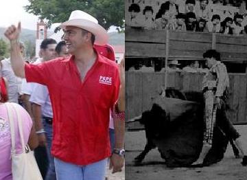 calzada-1 Calzada. L, campaigning; R, learing how to handle opponents