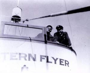 Steinbeck (in cap) with Tom Berry, owner and captain of the "Western Flyer", the purse seiner chartered for the 1940 expedition.