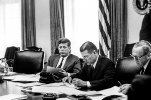 October 1962 Meeting of the Executive Committee of the National Security Council . Photo:  Cecil Stoughton, White House / John Fitzgerald Kennedy Library, Boston