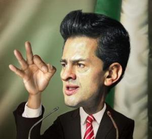 caricature of Peña Nieto, Revista Replicante.   