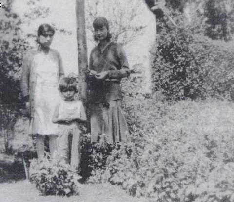 Day, daughter Tamar, and unidentified woman, Mexico, 1930